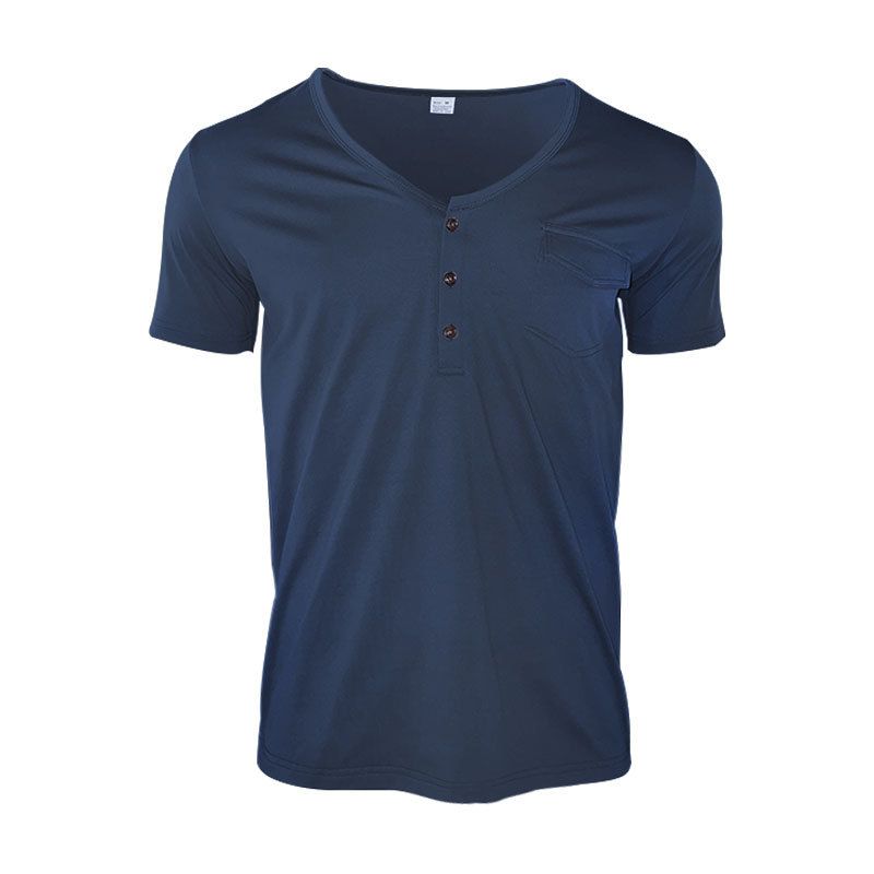 BLWOENS - Polera Manga Corta Hombre - Azul