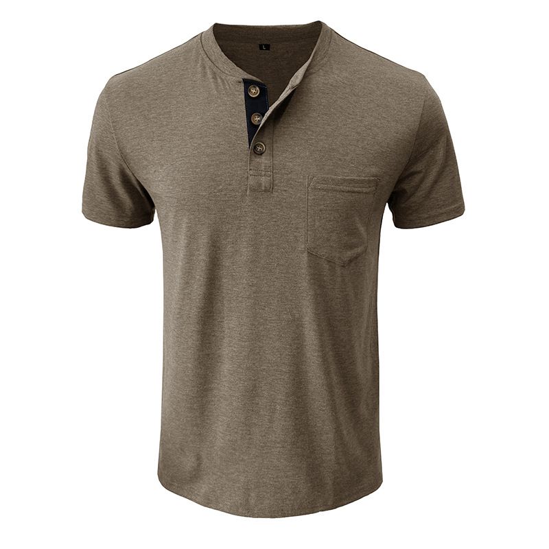 BLWOENS - Polera de manga corta de verano para hombres - Beige