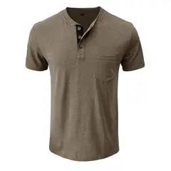 BLWOENS - Polera de manga corta de verano para hombres - Beige
