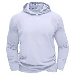 BLWOENS - Polera de manga larga para hombres en primavera y otoño - Blanco