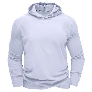 BLWOENS - Polera de manga larga para hombres en primavera y otoño - Blanco