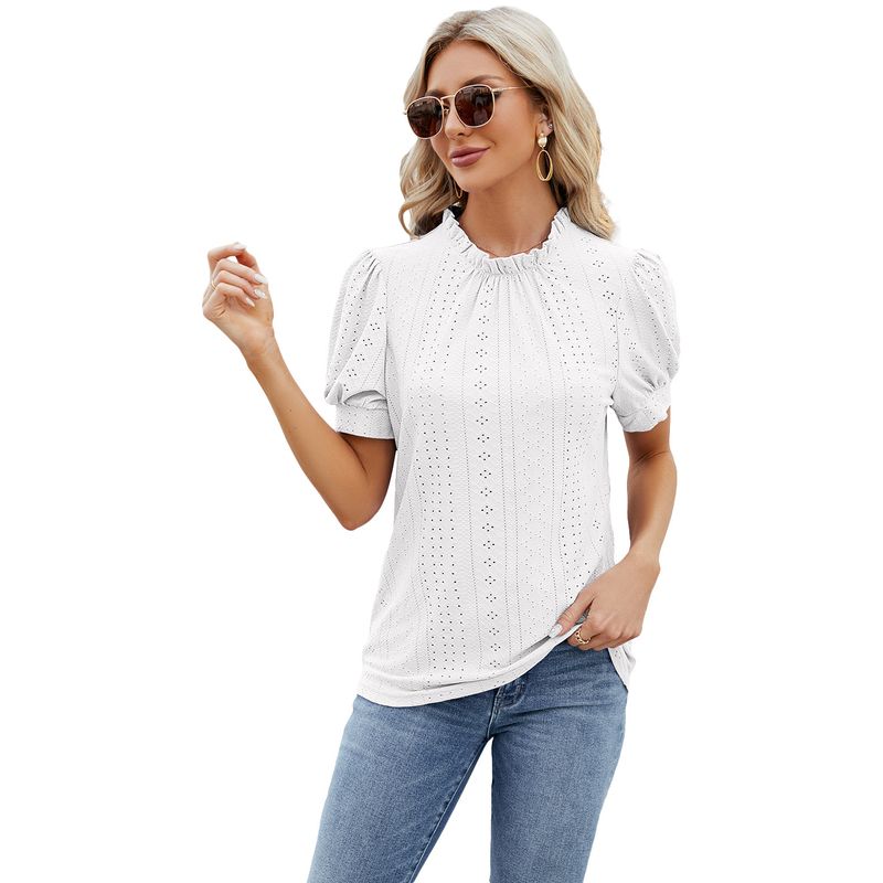 BLWOENS - Polera manga corta para mujeres - Blanco