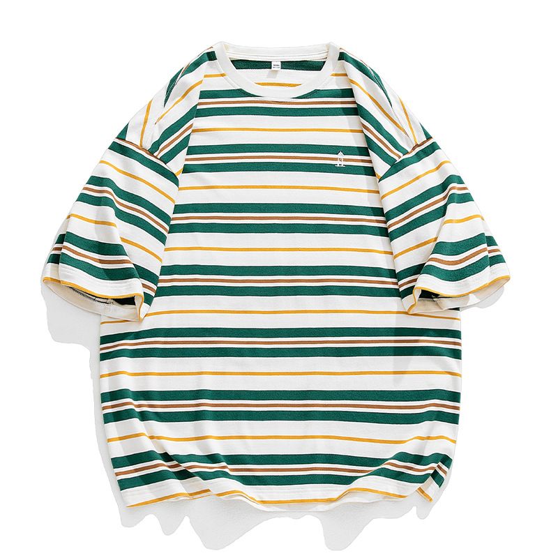 BLWOENS - polera de manga corta de verano para hombres y mujeres - Verde_.