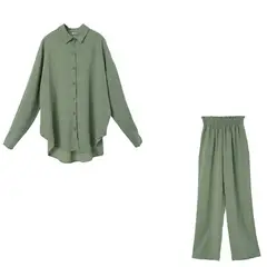 BLWOENS - Blusas y pantalones casuales para mujeres Traje-2 piezas