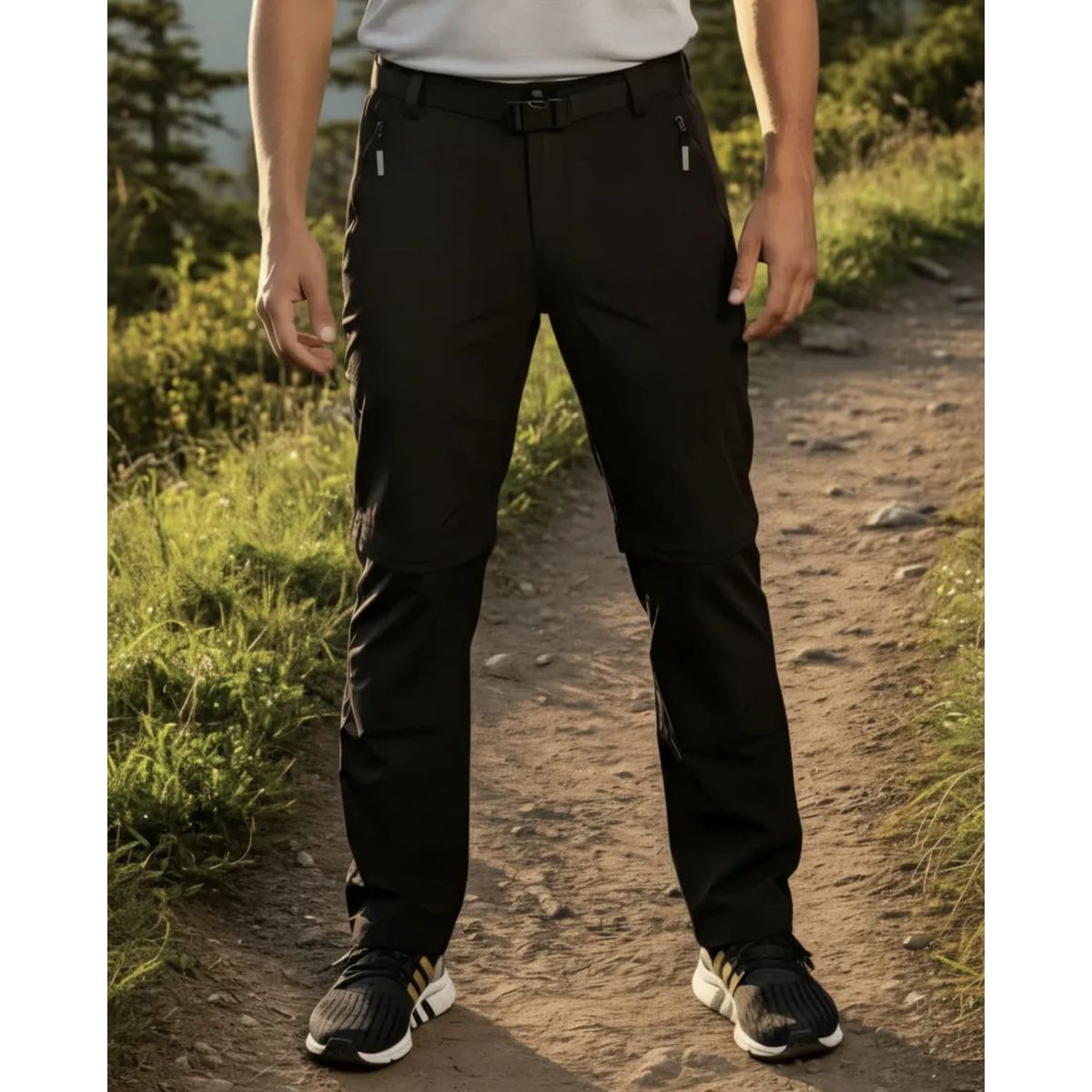 BLUE MOUNTAIN - Pantalón Trekking Secado Rápido Hombre Desmontable