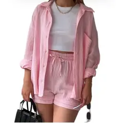 BLWOENS - Blusas y pantalones casuales para mujeres Traje-2 piezas