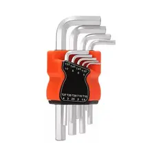 GENERICO - Juego De Llaves Allen Hexagonal 1.5mm A 10mm 9 Piezas Color Plateado