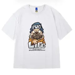 BLWOENS - Polera Manga Corta Oversize con diseño Hombre - Blanca