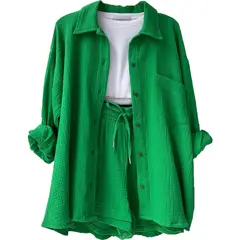 BLWOENS - Blusas y pantalones casuales para mujeres Traje-2 piezas