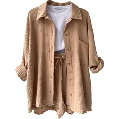 BLWOENS - Blusas y pantalones casuales para mujeres Traje-2 piezas