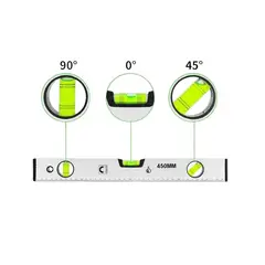 GENERICO - Nivel De Mano Herramienta 450mm 3 Burbujas Regla Para Medir