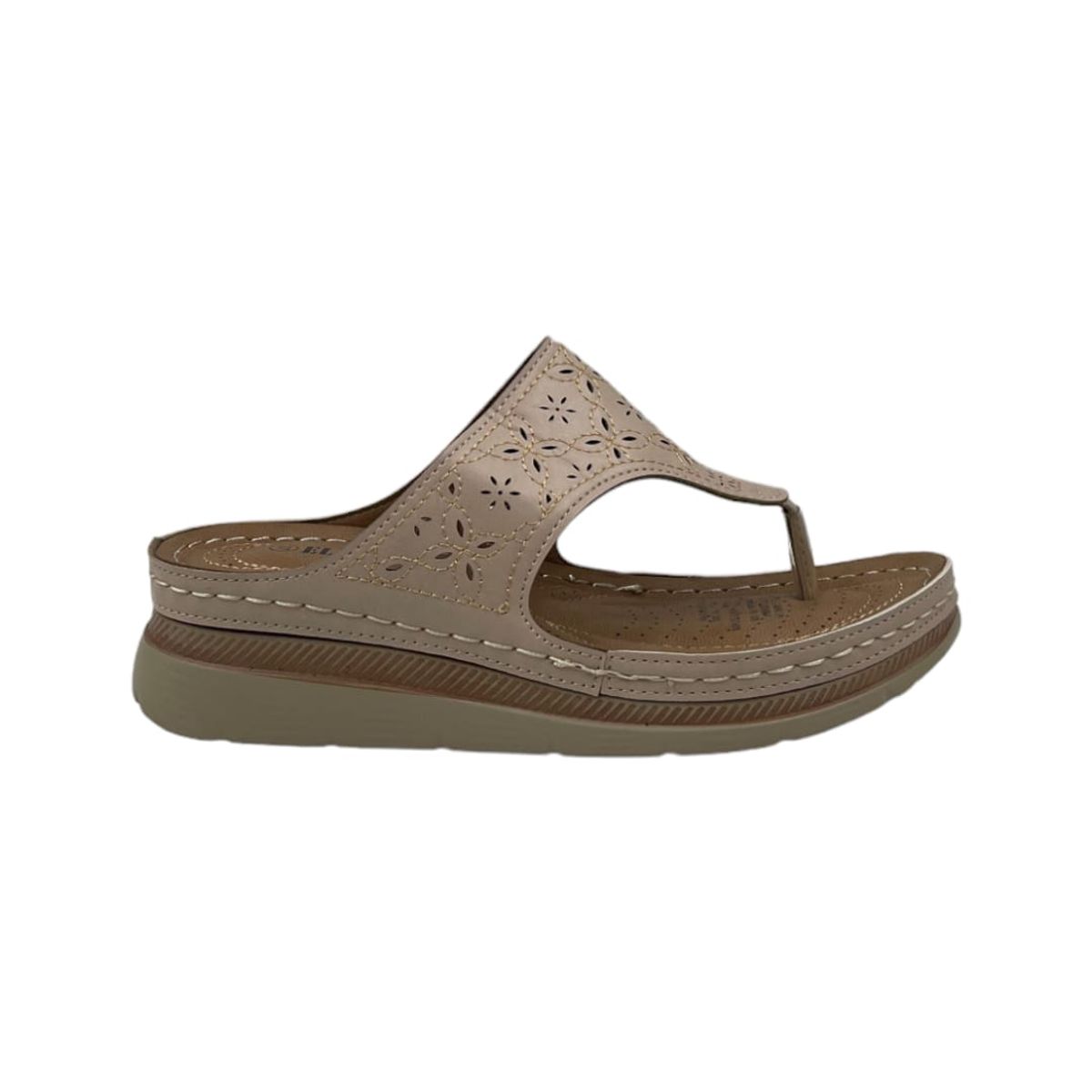 HERIEL - Sandalia Rosa Perforada Mujer