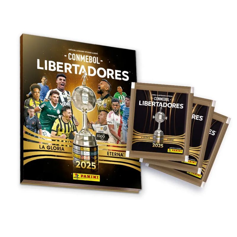 PANINI CHILE - Pack Álbum Tapa Dura + 40 Sobres Copa Libertadores 2025