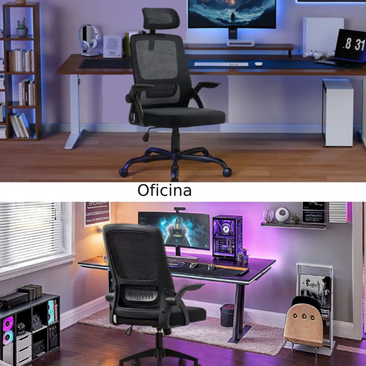 BE DESIGN - SILLA ERGONOMICA NEGRA 24 HRS