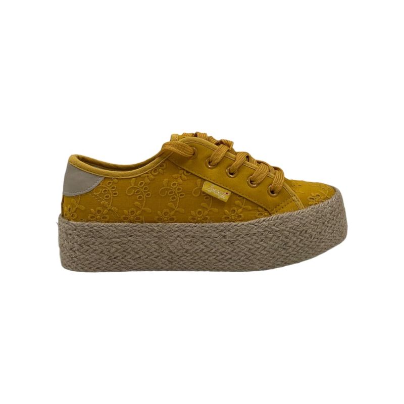 HERIEL - Zapatilla Amarilla Lona