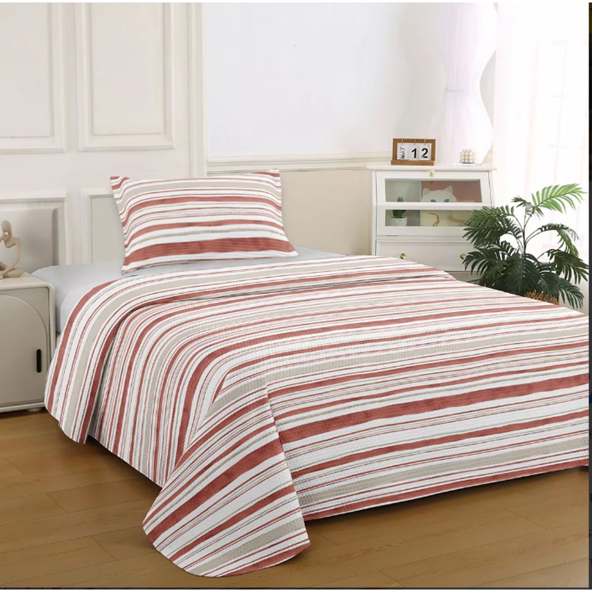ILLUSIONS - Quilt Bruselas Illusions Single (apto 1 Pl Y 1.5 Pl) Canela