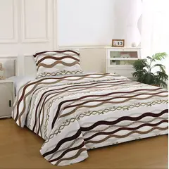 ILLUSIONS - Quilt Bruselas Single (apto 1 Pl Y 1.5 Pl) Café