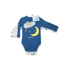 BAMBINO - Set 2 Piezas Bodys Manga Larga Oso Celeste