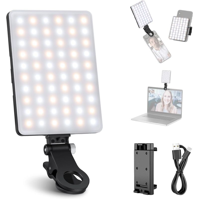 NEEWER - Luz LED Neewer NL-60AI con Clip para Videollamadas