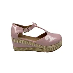 HERIEL - Zapato Rosa Charol Plataforma Mujer.