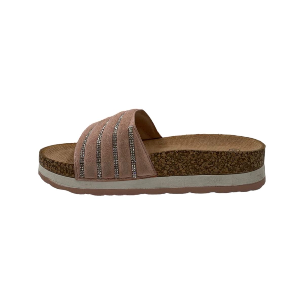 HERIEL - Sandalia Rosa Gamuza Mujer