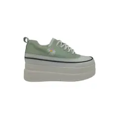 HERIEL - Zapatilla Turquesa Plataforma Mujer