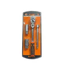 GENERICO - Set Juego Dados Chicharra Extensión 3/8 4 Piezas Color Plateado
