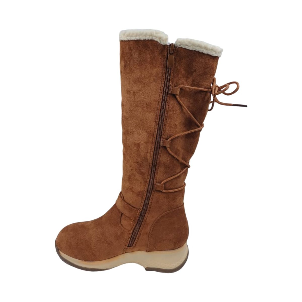HERIEL - Bota Camel Gamuza Mujer