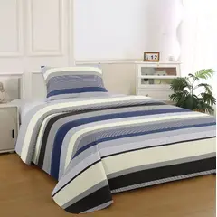 ILLUSIONS - Quilt Brusela King Marca Diseño Moderno Azul