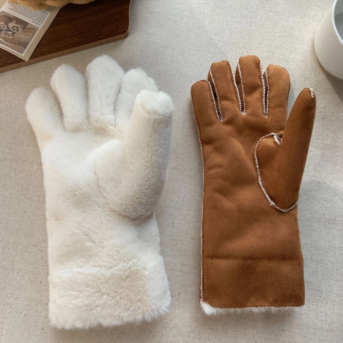 CRUSEC - Guantes De Lana Invierno Para Mujer Calidos Resistentes