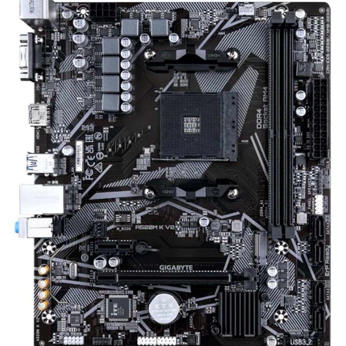 GIGABYTE - MB sAM4 AMD - GIGABYTE A520M K V2 - 2x DDR4 - HDMIDVI - Micro ATX