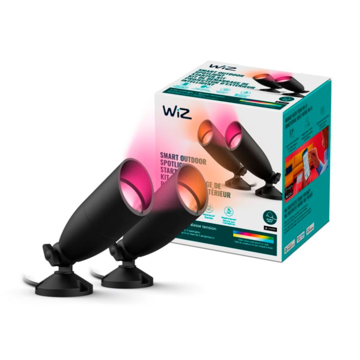 WIZ - Kit Inicial de Luces de Suelo Wiz para Exterior