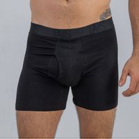 2 Unidades Boxer Largo Liso Negro Happy Boolls
