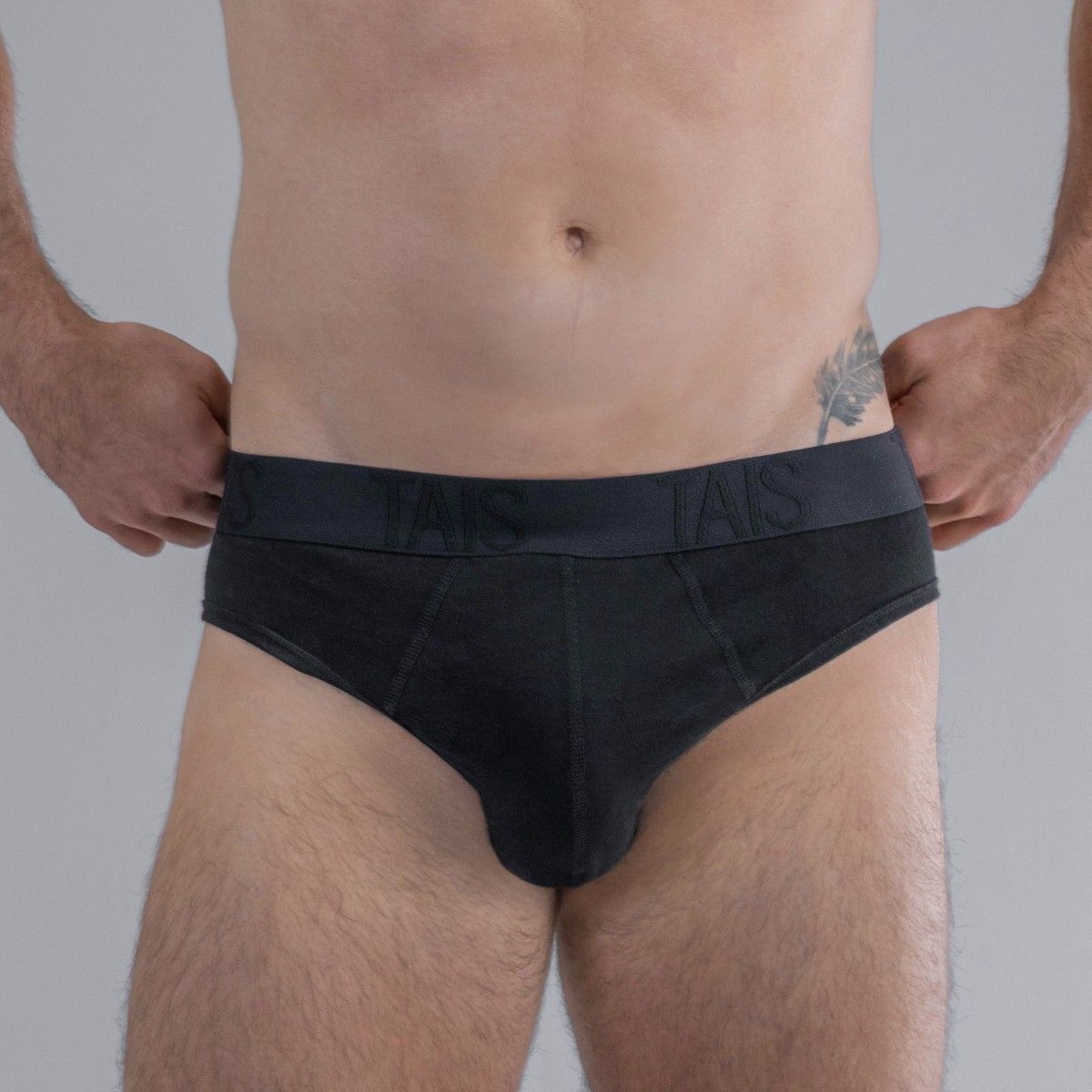 TAIS - 2 Unidades Slip Cotton Spandex Negro Happy Boolls