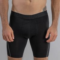 2 Unidades Boxer Largo Sport Liso Negro Happy Boolls.-