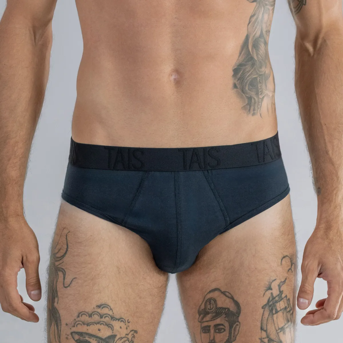 TAIS - 2 Unidades Slip Cotton Spandex Azul Happy Boolls