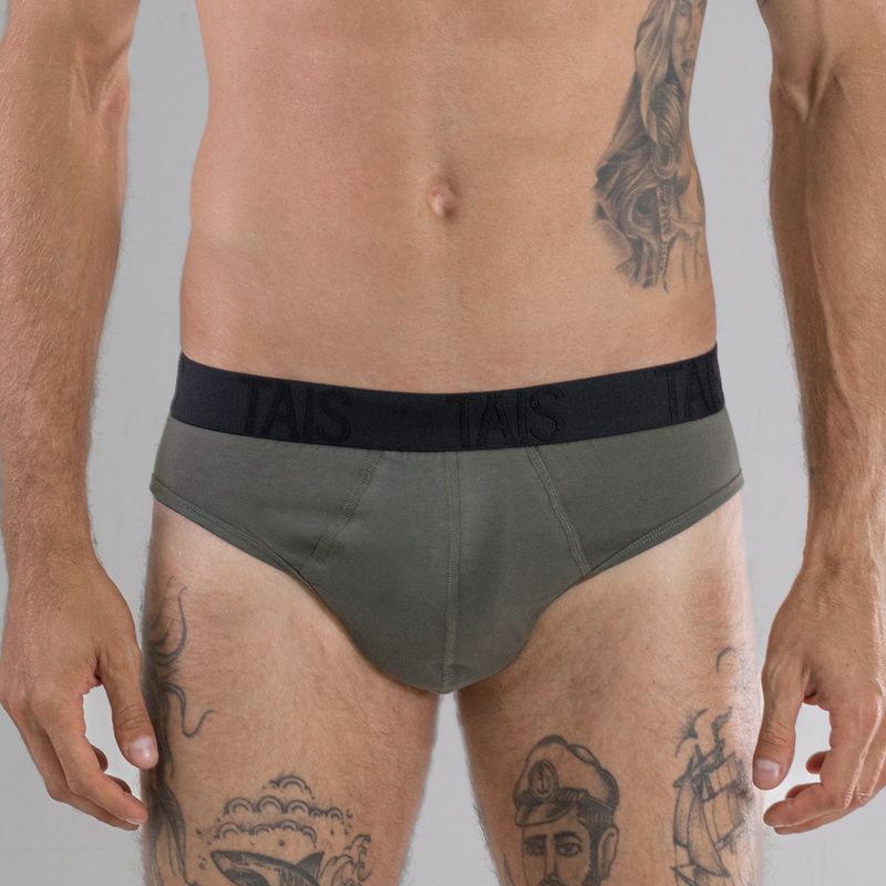 TAIS - 2 Unidades Slip Cotton Spandex Marengo Happy Boolls