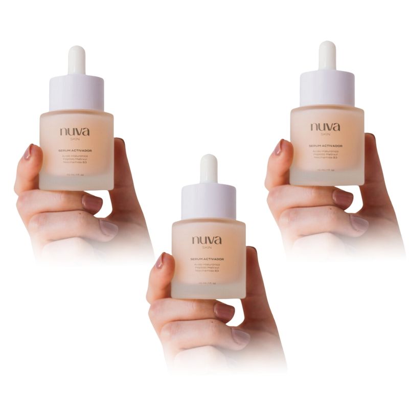NUVA SKIN - Pack 3 X 2 Serum Facial Activador Nuva Skin® 30ml Skincare Dia Noche