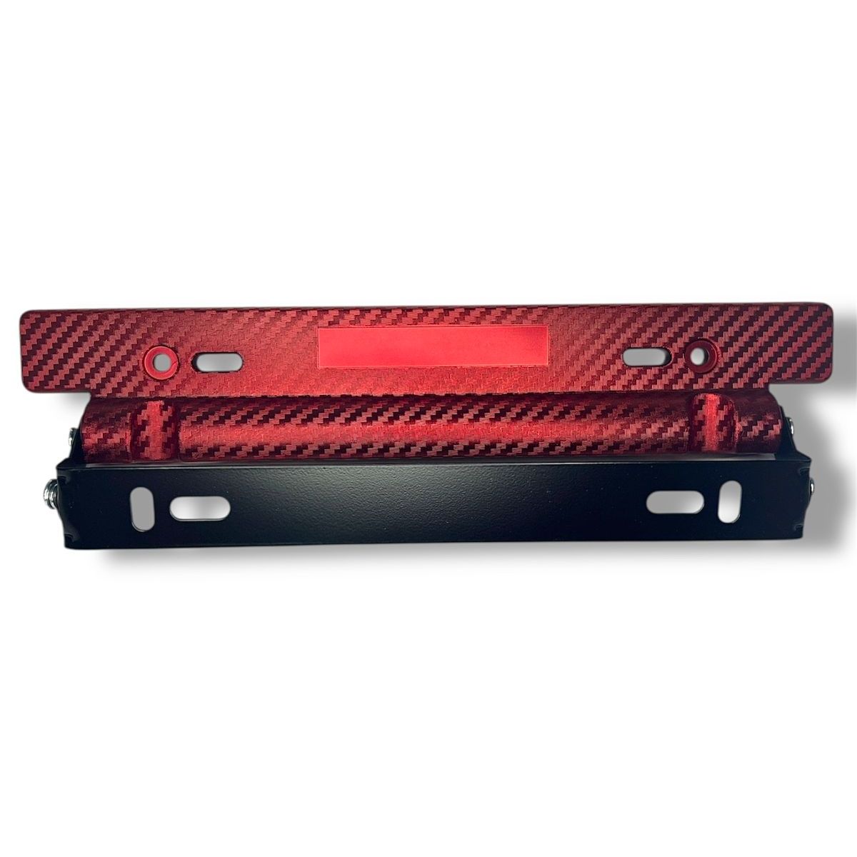 GENERICO - Portamatrícula Ajustable Tuning Auto Universal ROJO