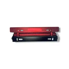 GENERICO - Portamatrícula Ajustable Tuning Auto Universal ROJO