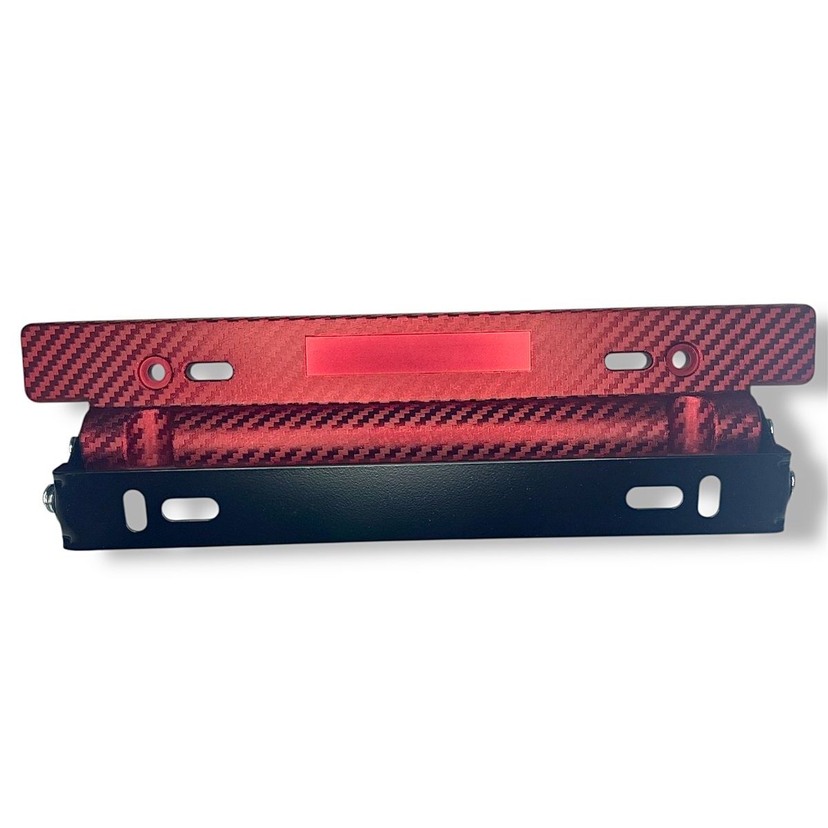 GENERICO - Portamatrícula Ajustable Tuning Auto Universal ROJO