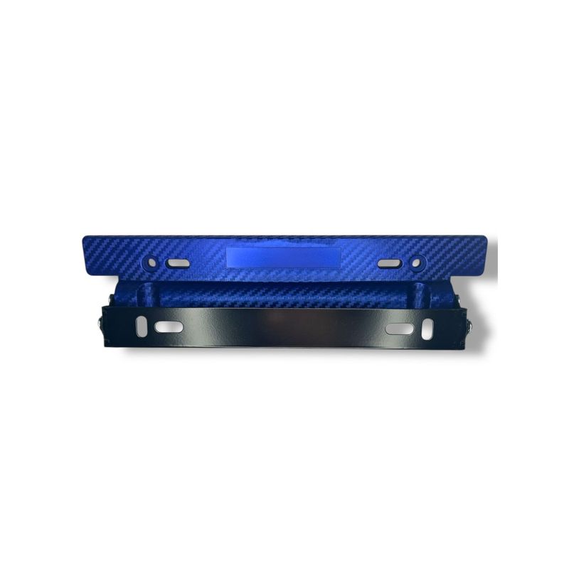 GENERICO - Portamatrícula Ajustable Tuning Auto Universal AZUL