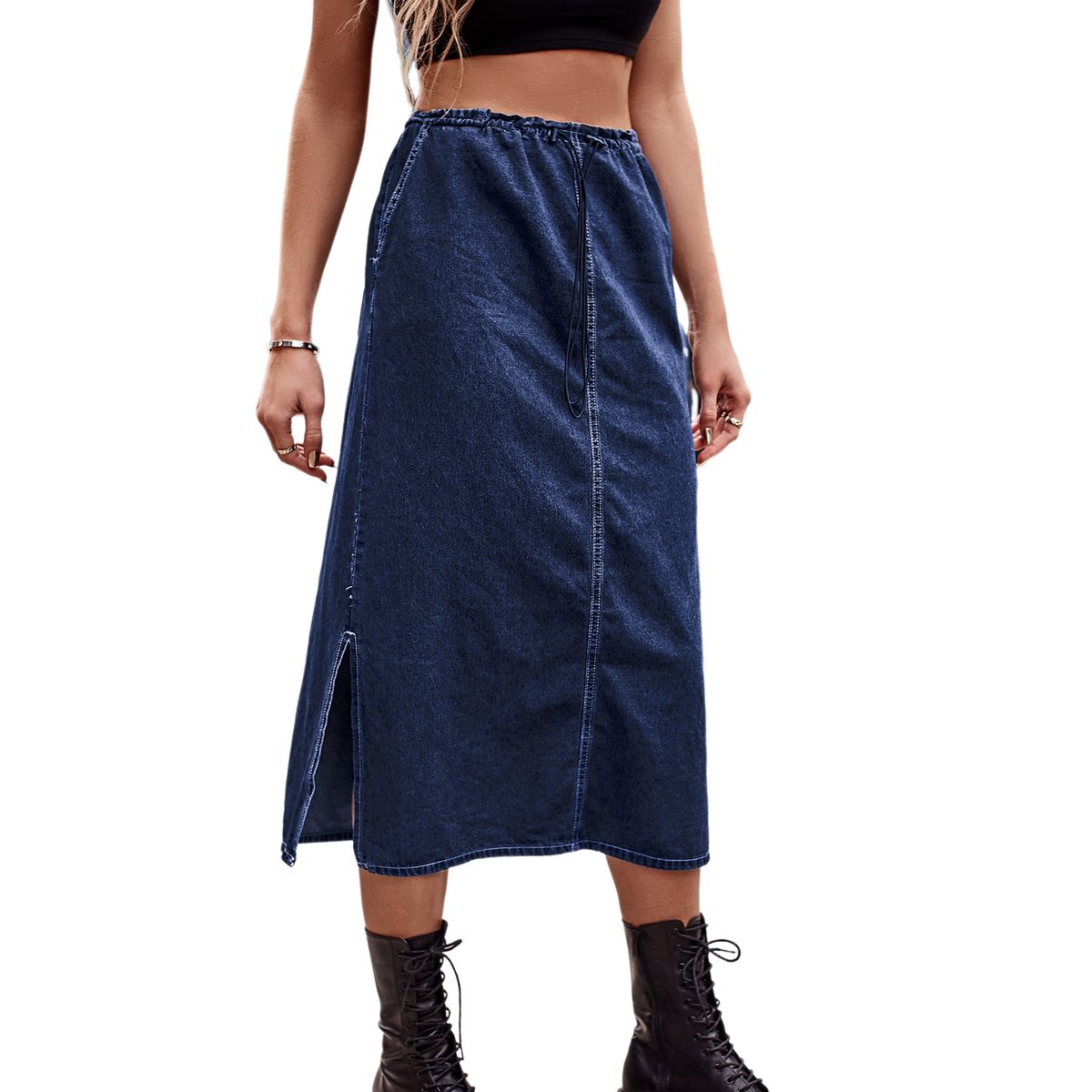 BLWOENS - Falda Mujer - Azul