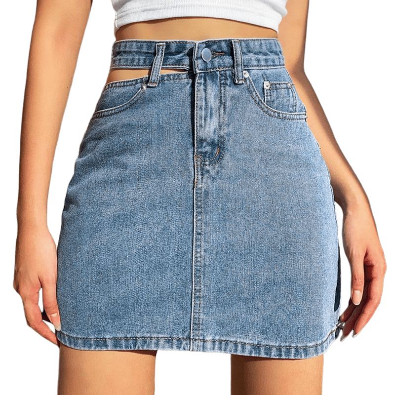 BLWOENS - Falda Jeans Mujer - Azul