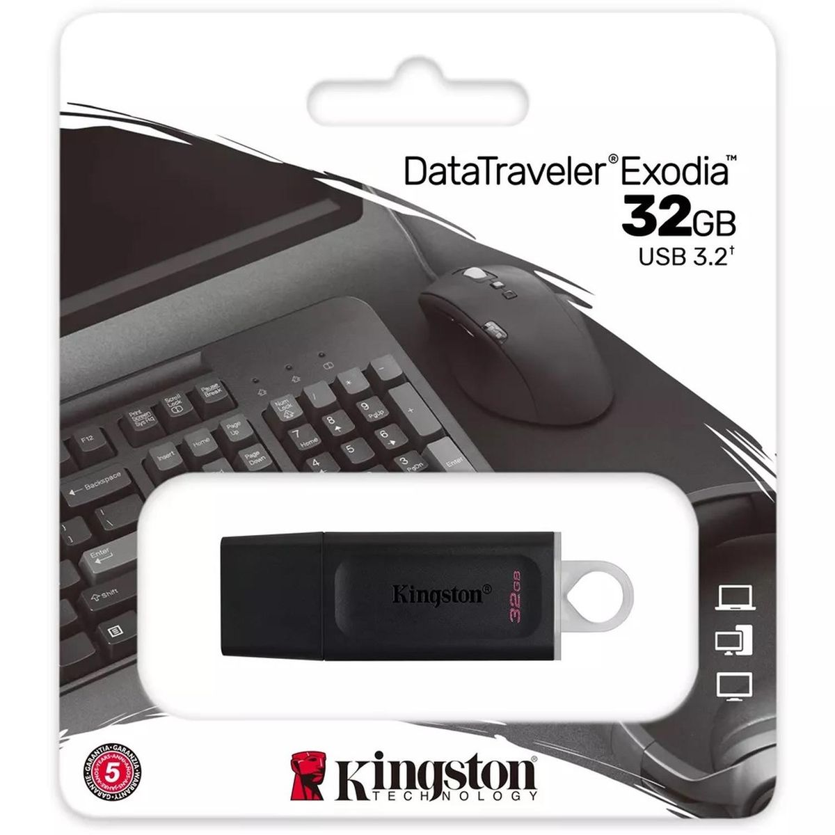 KINGSTON - DTX32GB PENDRIVE EXODIA 32 -32GB 740617-309720 KINGSTON