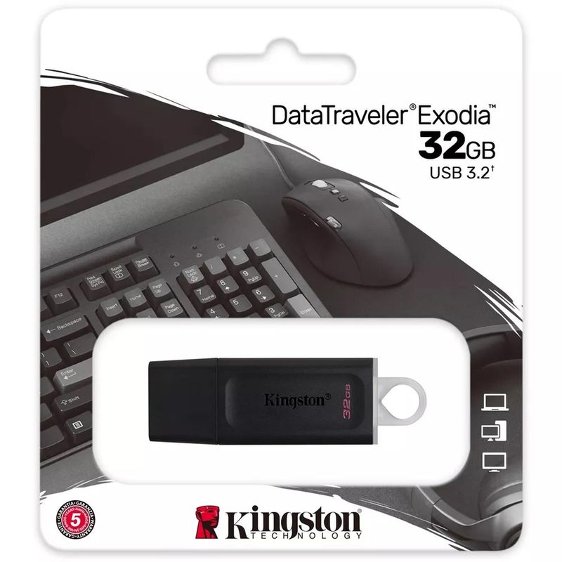 KINGSTON - DTX32GB PENDRIVE EXODIA 32 -32GB 740617-309720 KINGSTON