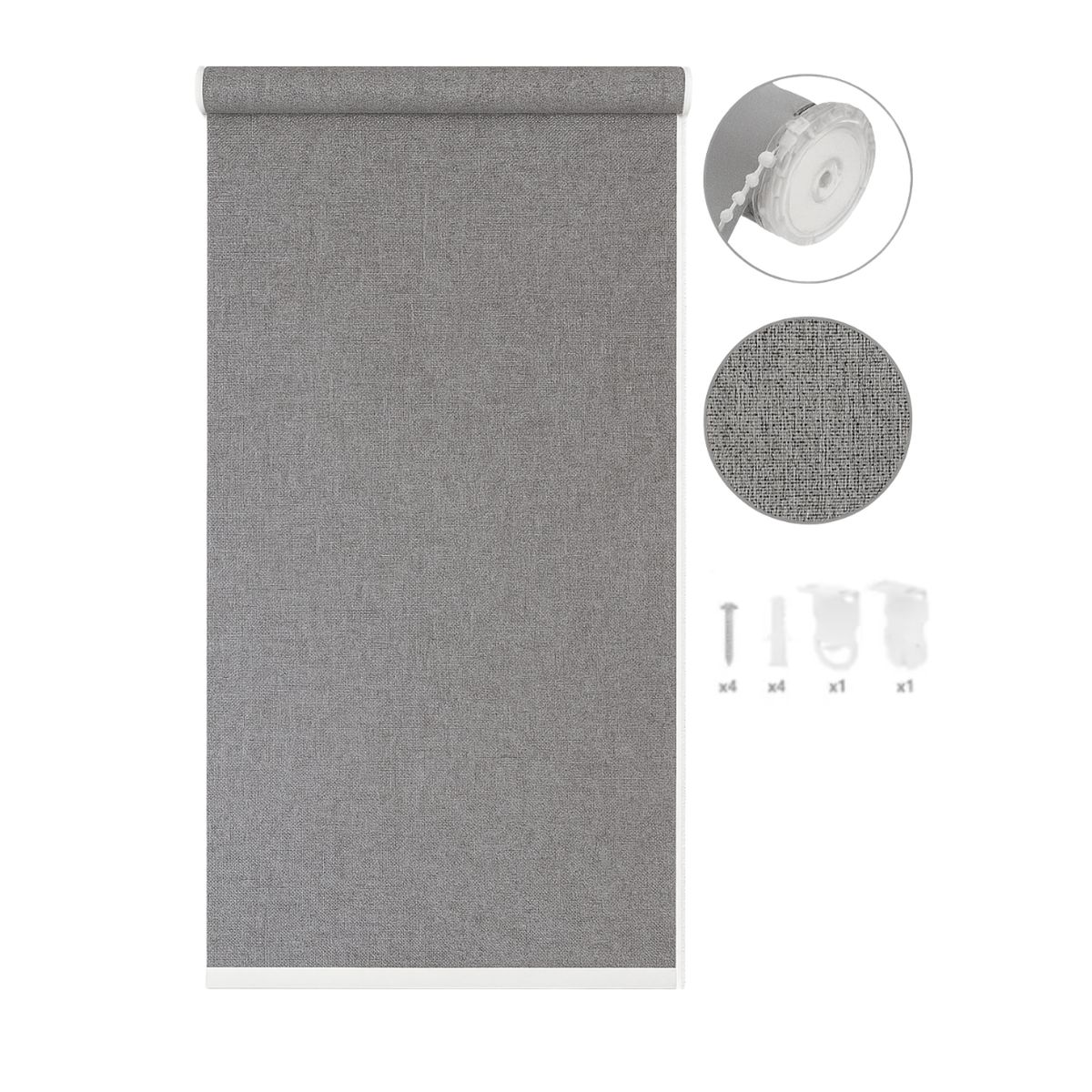 COSAS CASA - Cortina Roller Blackout Gris Jaspeada 120X200