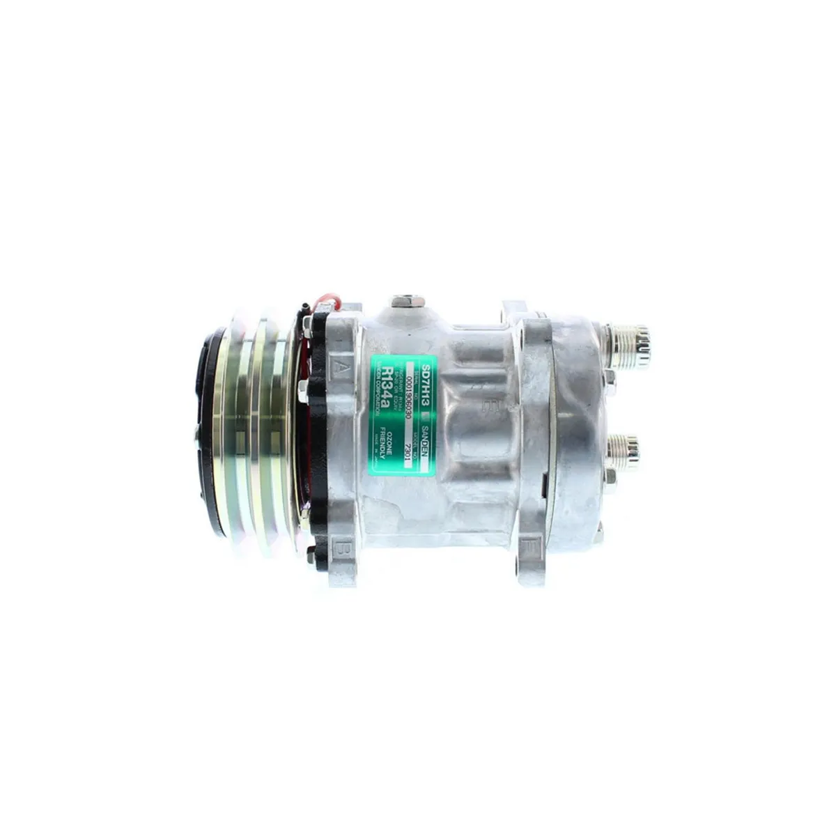 SANDEN - Compresor de Ac  7H13 2A 12V 125MM TAPA KG 7301 MASSEY SANDEN