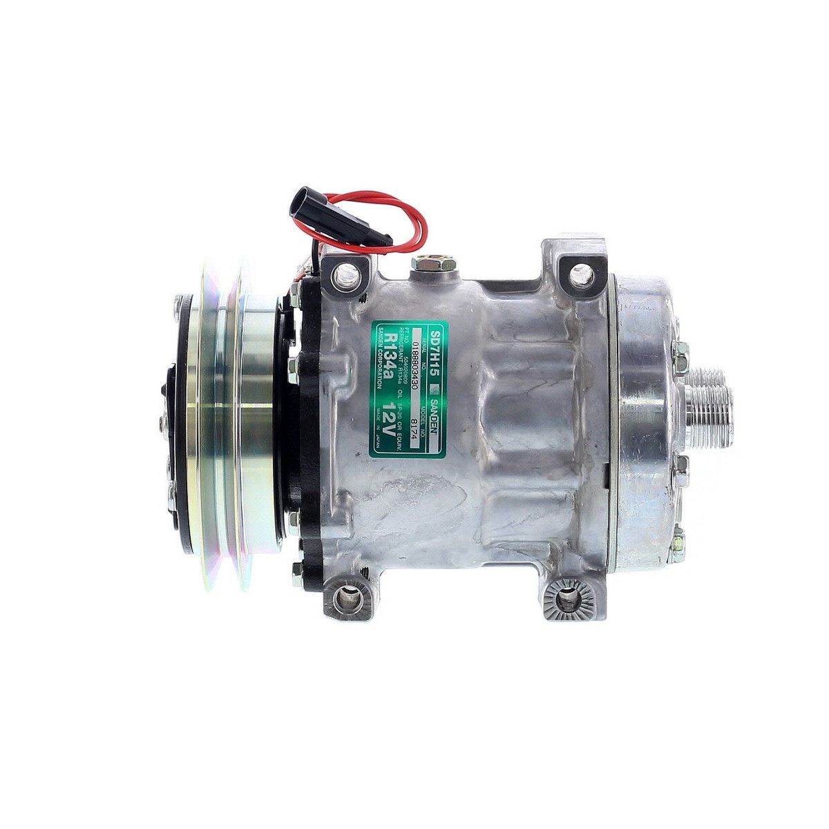 SANDEN - Compresor de Ac 1A 12V 135MM TAPA MD OE  8174 SANDEN