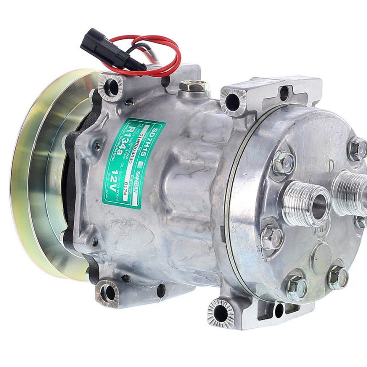 SANDEN - Compresor de Ac 1A 12V 135MM TAPA MD OE  8174 SANDEN